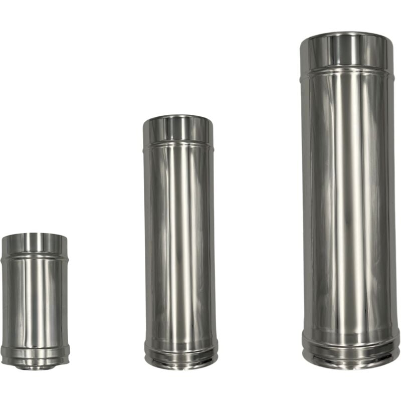 foto del prodotto tubo inox doppia parete, 25 cm 100 150 mm