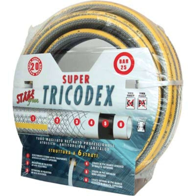 foto del prodotto tubo irrigazione magliato super tricodex stars mm 19 3 4 mt 50