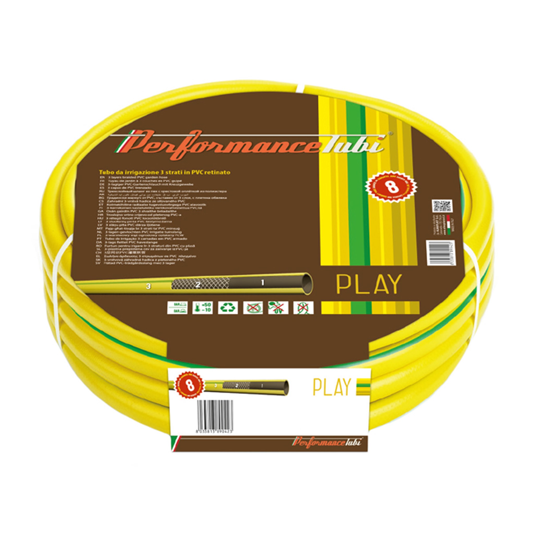 foto del prodotto tubo irrigazione per giardino 3 strati 50mt diam 3 4 almaplast 00200190500