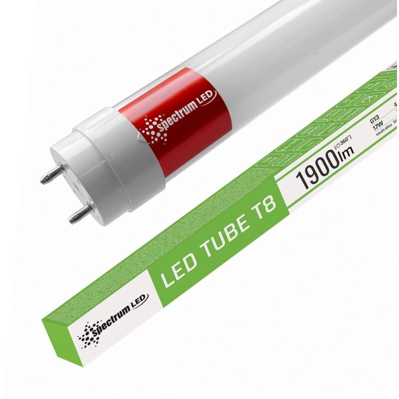 foto del prodotto tubo lampada fluorescente a led bianco neutro 120cm t8 230v 17w woj 22304