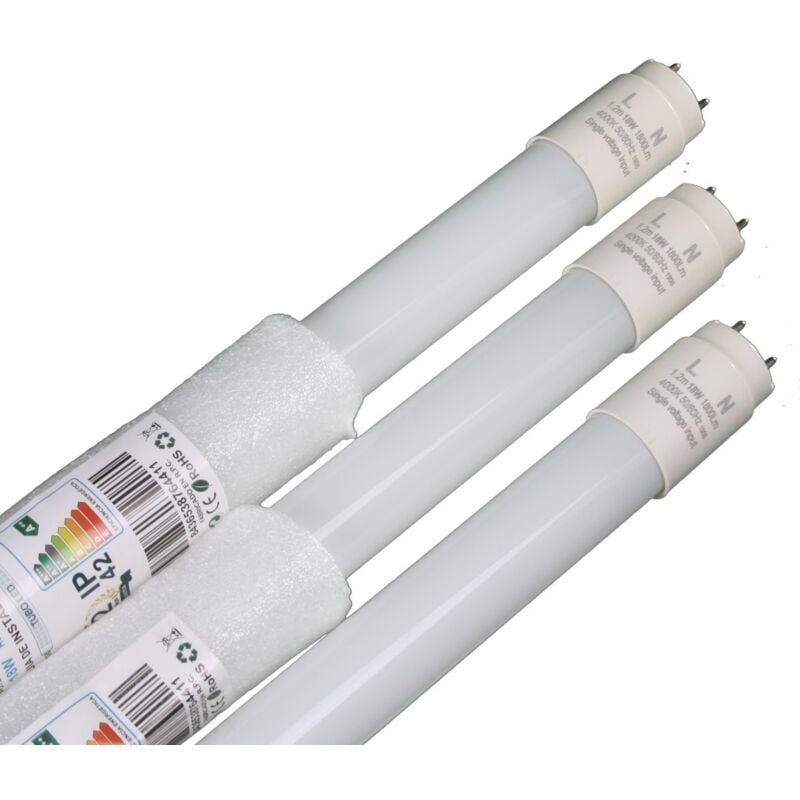 foto del prodotto tubo led 18w 120 cm 6000k t8 collegamento cristallino 220 v 1 scatola 20 unit tubi a led jandei