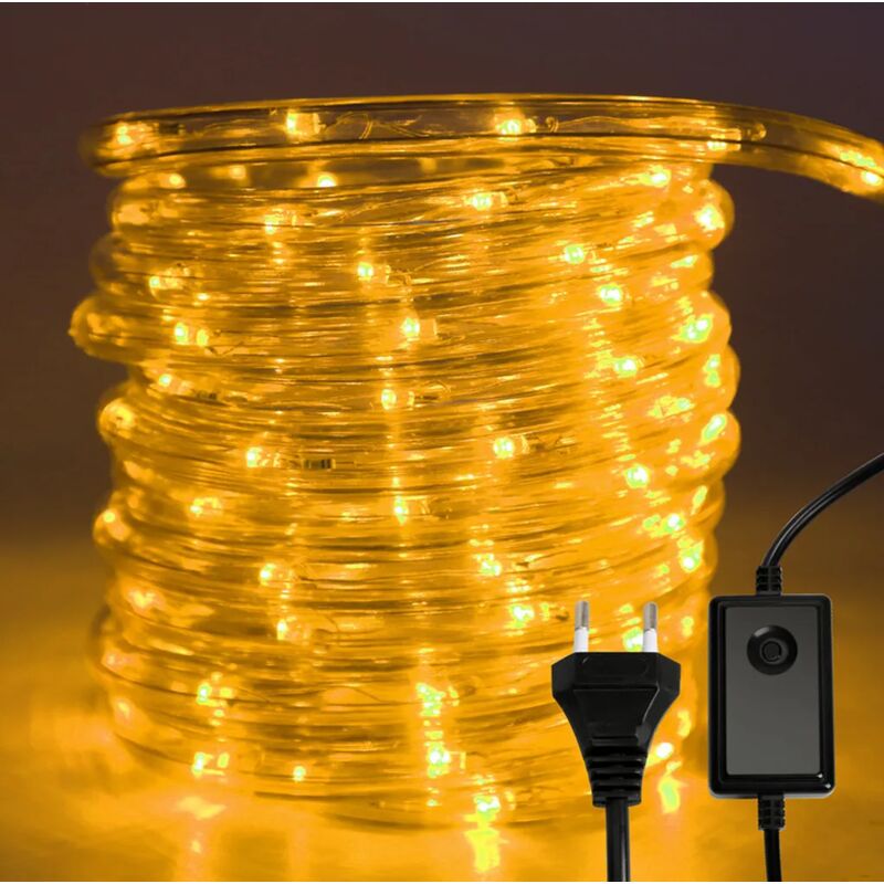 foto del prodotto tubo led con catena luminosa per feste con luce bianca calda da 10 m