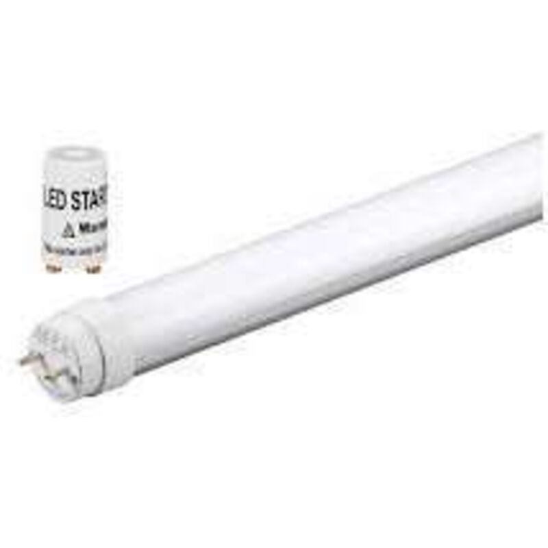 foto del prodotto tubo led t8 600 mm (g13) 9w pro con starter - bianco naturale 6400k