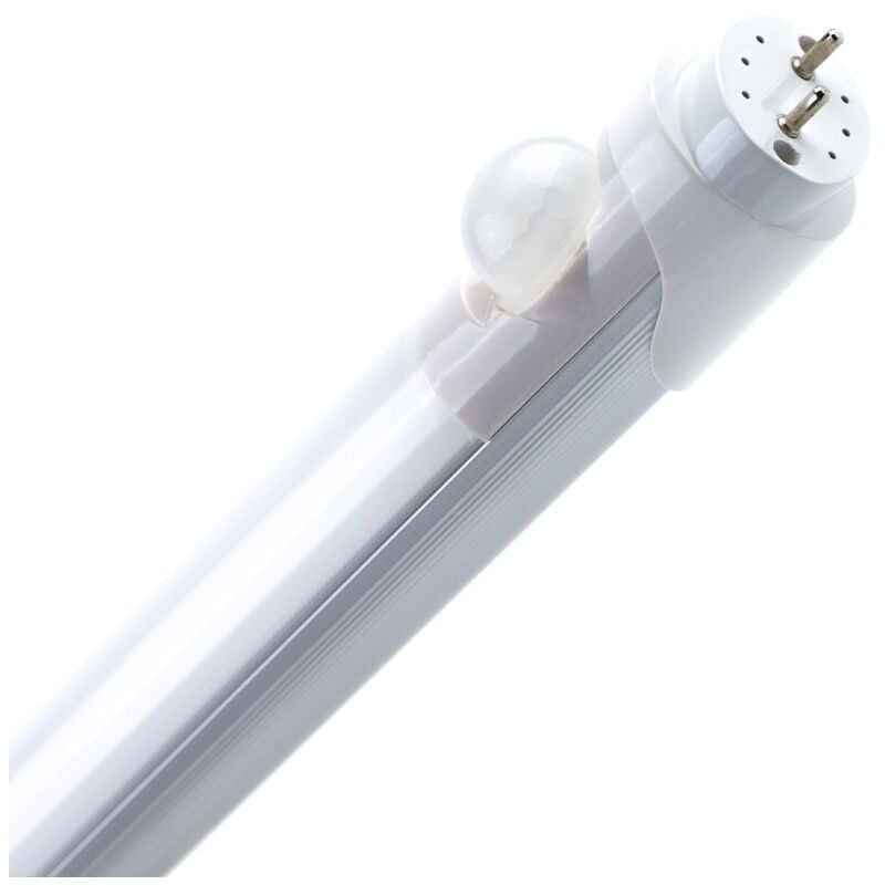 foto del prodotto tubo led t8 g13 60 cm 9w 100lm w connessione bilaterale alluminio con sensore di movimento pir ill. sicurezza