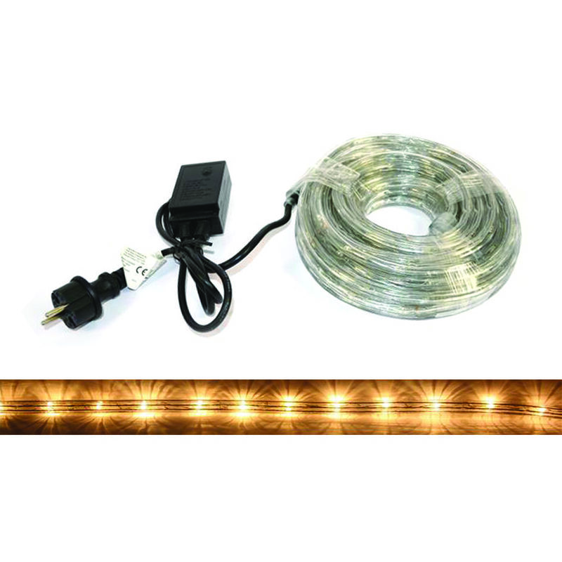 foto del prodotto tubo luminoso 216 led bianco caldo uso int. est. c gioco luci 10 mt. mt.1 9 24 led mt.