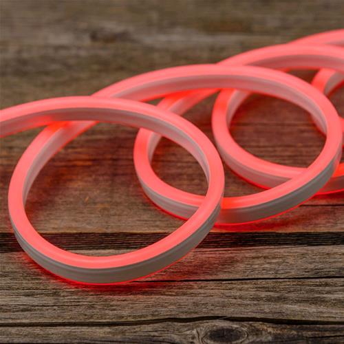 foto del prodotto tubo luminoso a led effetto neon bifacciale decorazione per interno ed esterno luce rossa 1200 led 10 mt