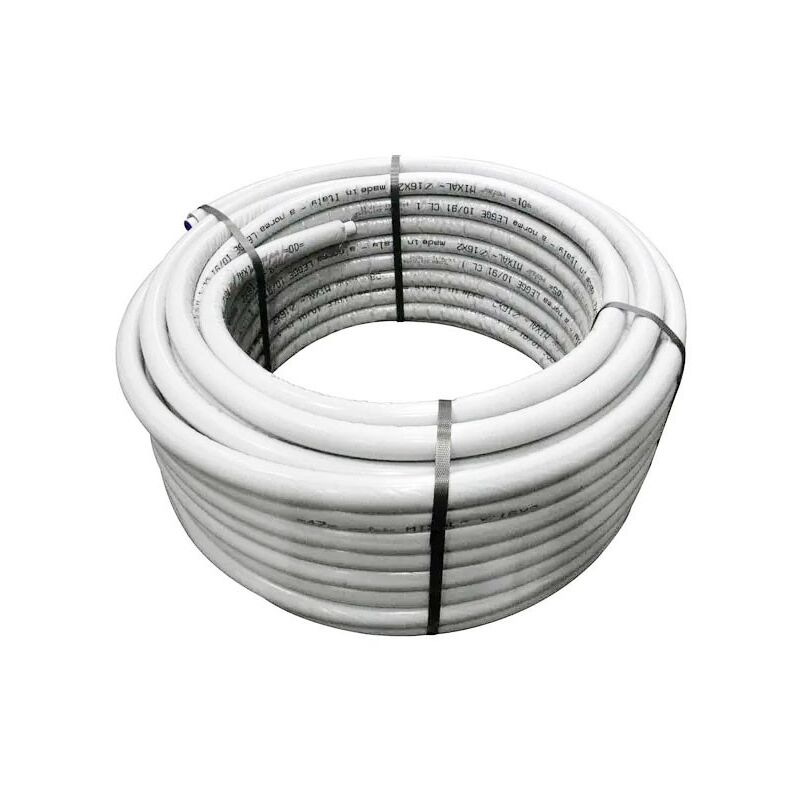 foto del prodotto tubo multistrato mixal 25 x 2,5 mm con guaina isolante da 6 mm grigio prezzo al metro minimo acquistabile 50 metri vs0100249