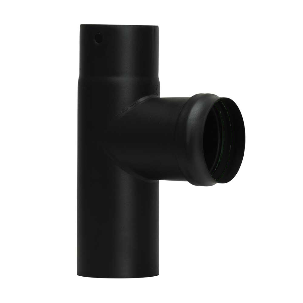 foto del prodotto tubo nero stufa pellet smaltato giunto scomparsa raccordo caldaia a t 90 fm f dn 80 canna fumaria 600 ce made in italy