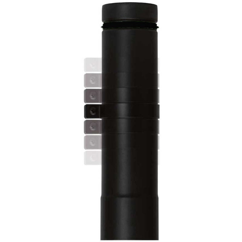 foto del prodotto tubo nero stufa pellet smaltato giunto scomparsa telescopico dn 80 canna fumaria 600 ce made in italy
