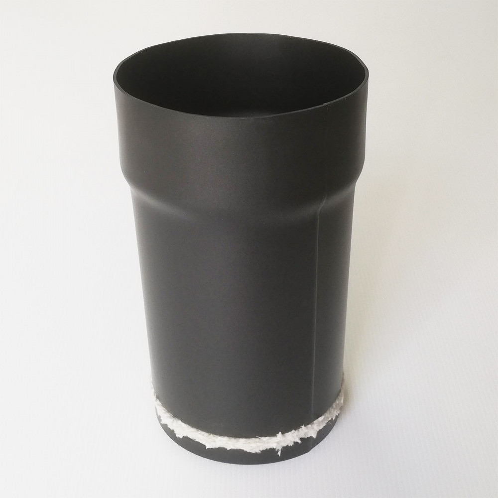 foto del prodotto tubo nero telescopico da 120mm per stufa a legna
