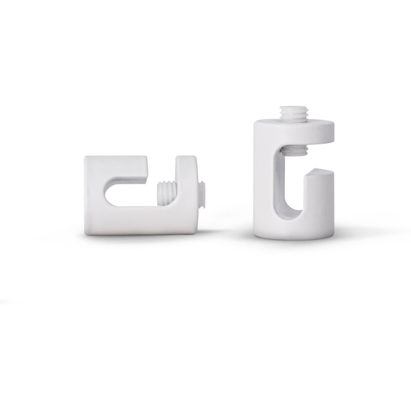 foto del prodotto tubo passacavo sospensione soffitto gestione cavi lampada portacavi gancio soffitto bianco set di 2, clip per cavi - paco home