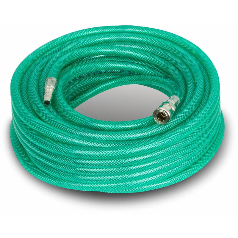 foto del prodotto tubo per aria compressa 20m, tubo per compressore con diametro 10mm x 14mm interno x esterno , attacco rapido 3 8 e pressione di esercizio di 24
