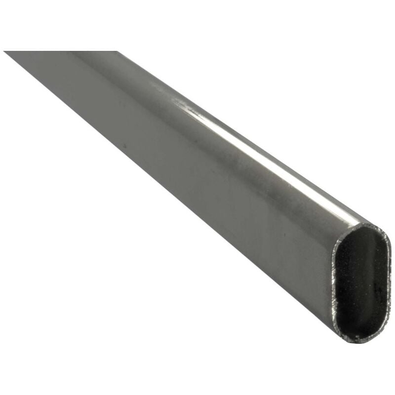 foto del prodotto tubo per armadi ovale 30x15 l mm 1500 cromo masidef