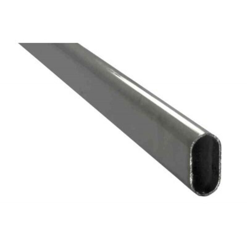 foto del prodotto tubo per armadio ovale in metallo cromato 30x15mm lunghezza 90cm masidef