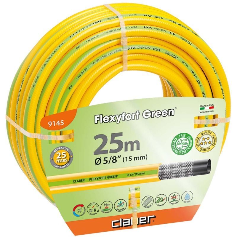 foto del prodotto tubo per irrigazione flexyfort green 5 8 25mt claber