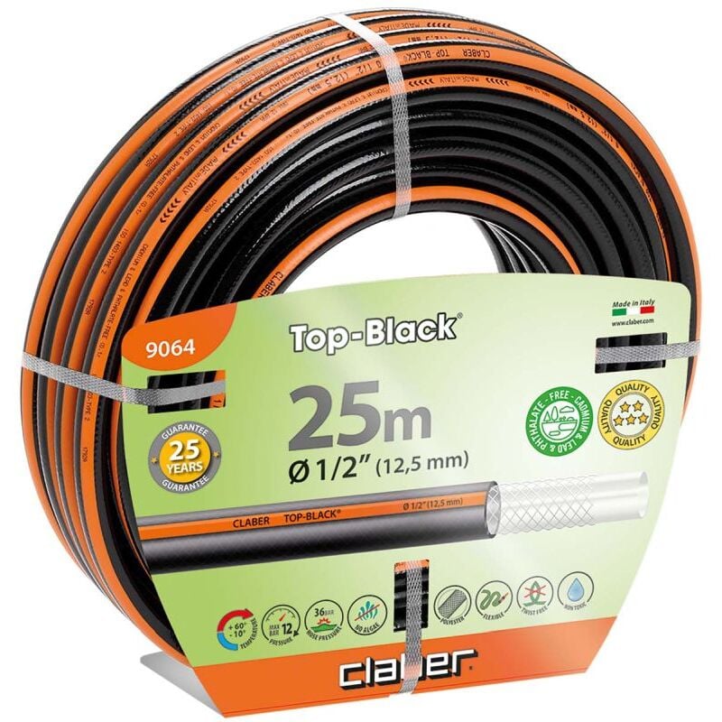 foto del prodotto tubo per irrigazione top black claber 1 2 25mt