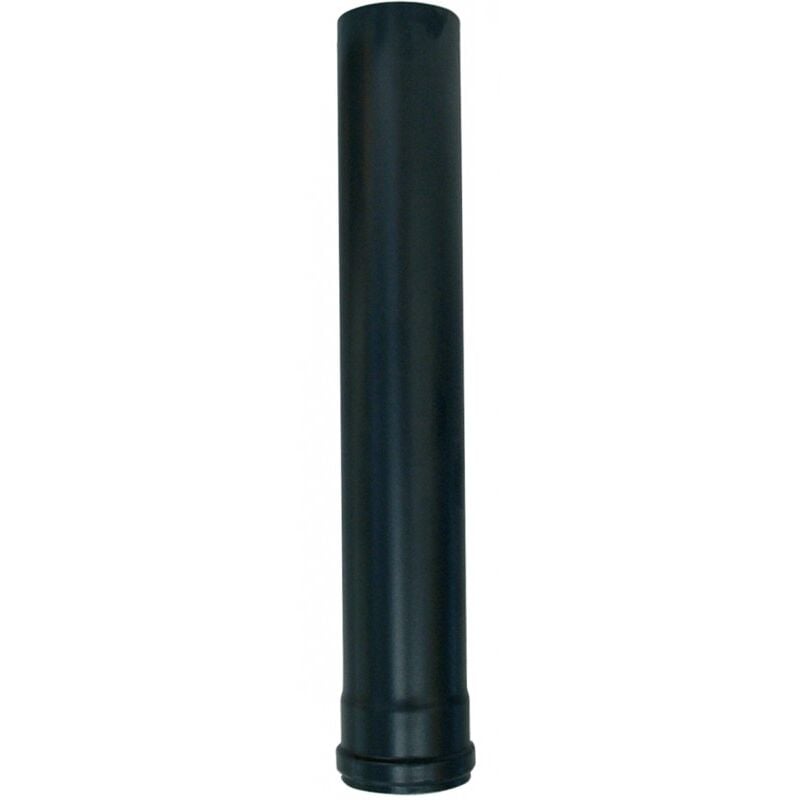 foto del prodotto tubo per stufa pellet lunghezza 50 cm 8 cm in lamiera verniciata colore nero