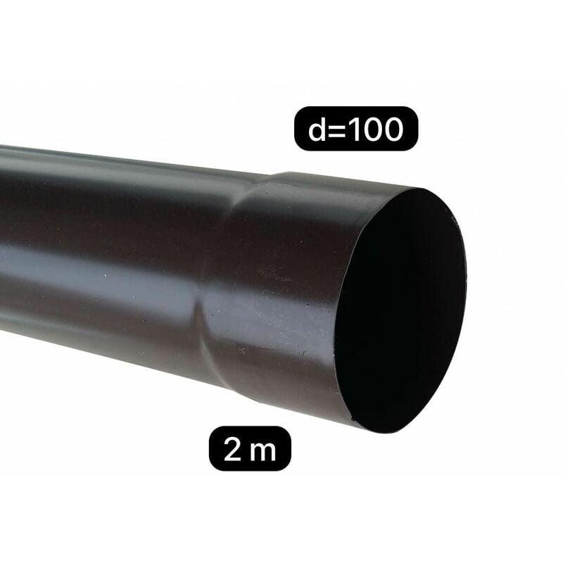 foto del prodotto tubo pluviale in p.v.c. 100 testa di moro 2 ml
