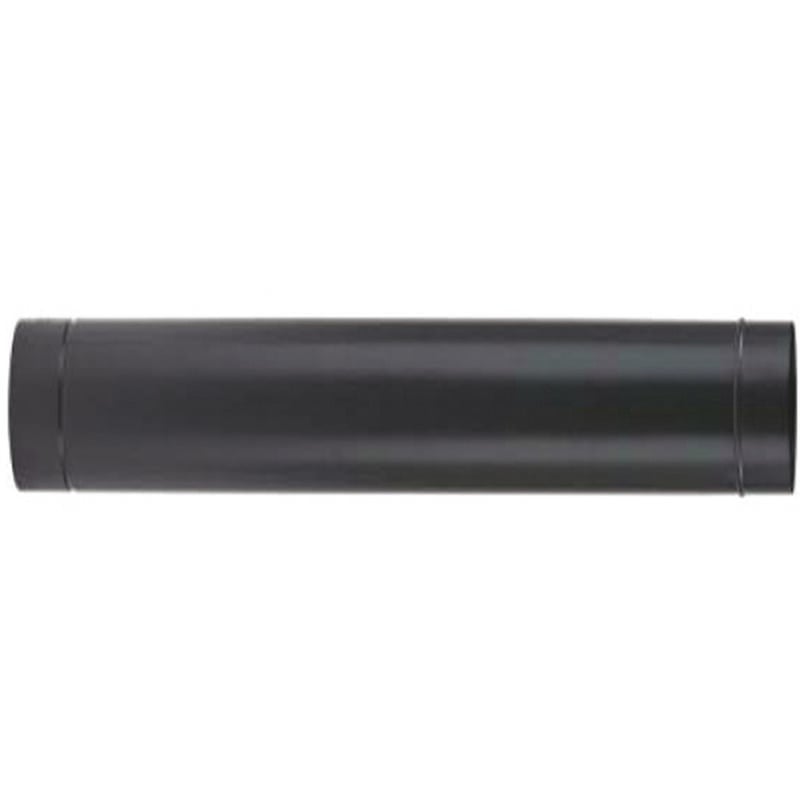 foto del prodotto tubo porcellanato per stufe a legna nero opaco ala smalto classic mm.140x500h.