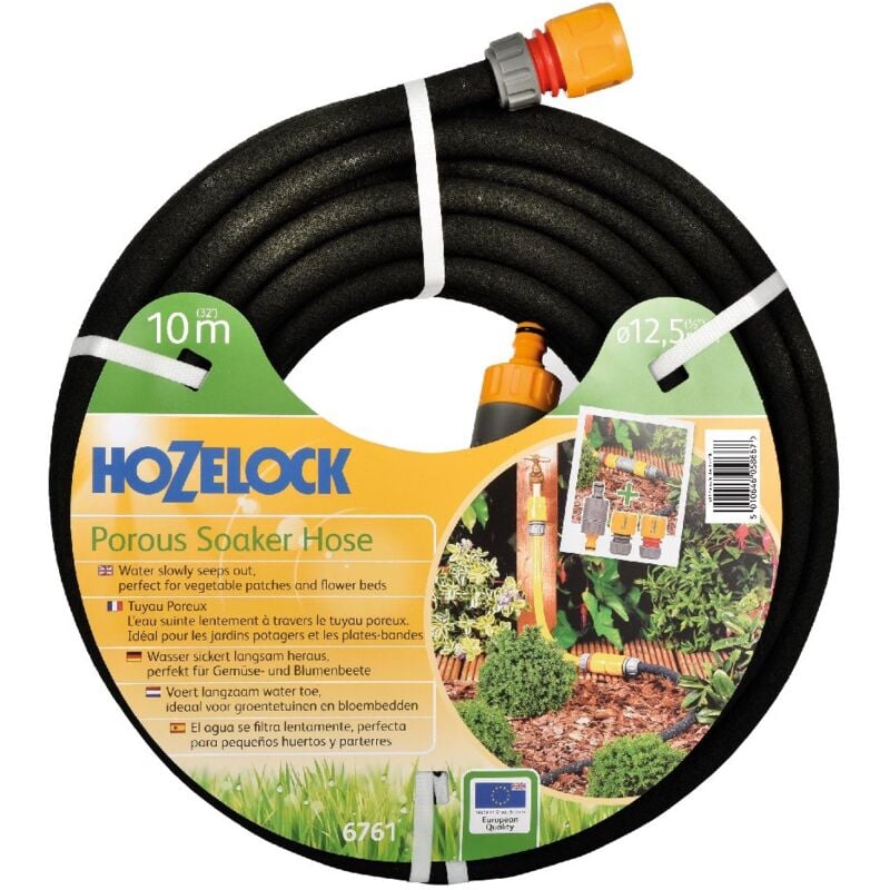 foto del prodotto tubo poroso per irrigazione di giovani piante, siepi e orti 13mm 10m hozelock