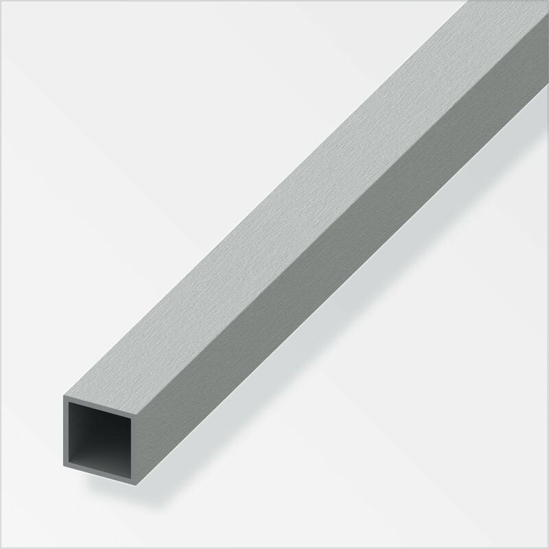 foto del prodotto tubo quadrato alfer aluminium 15x15x1mm lunghezza 1m effetto acciaio inox - 02273