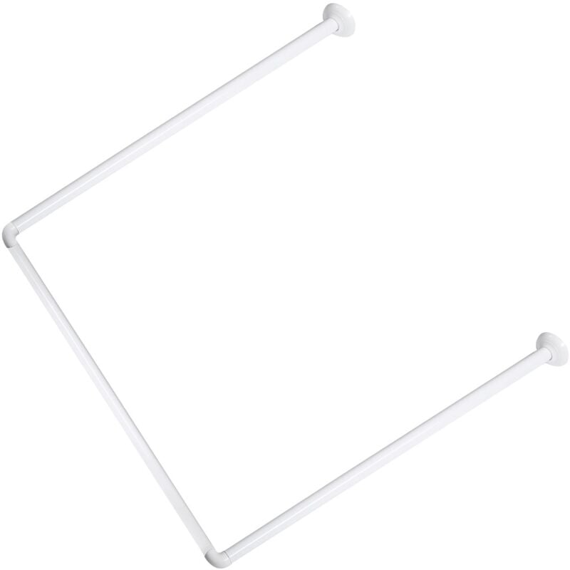foto del prodotto tubo quadrato tende doccia 3 lati bianco 80x80x80 alluminio bastone doccia vasca
