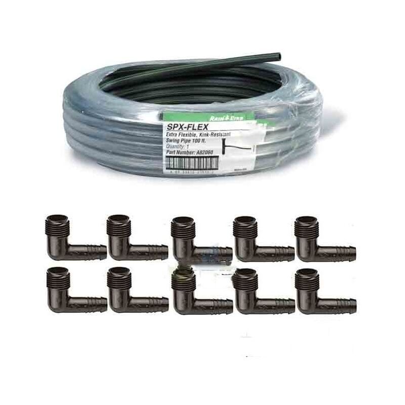 foto del prodotto tubo rain bird spx flex 30 m 10 gomiti 16 mm x 3 4 sbe050 set di irrigazione 