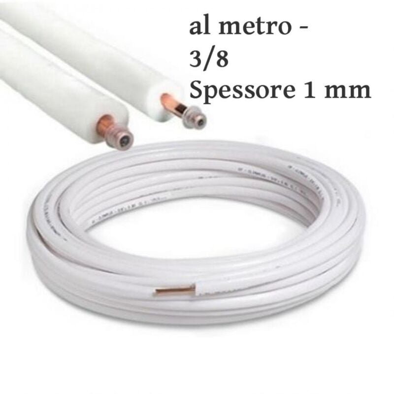 foto del prodotto tubo rame coibentato climatizzatori condizionatori 3-8 spessore 1 mm - al metro