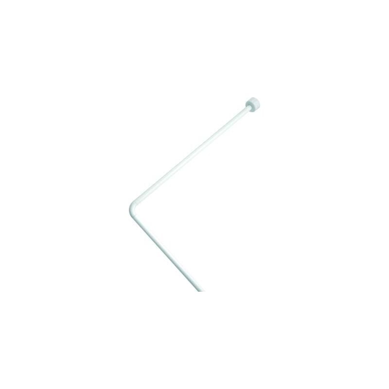 foto del prodotto tubo reggitenda angolare x doccia alluminio bianco mm 25 universale
