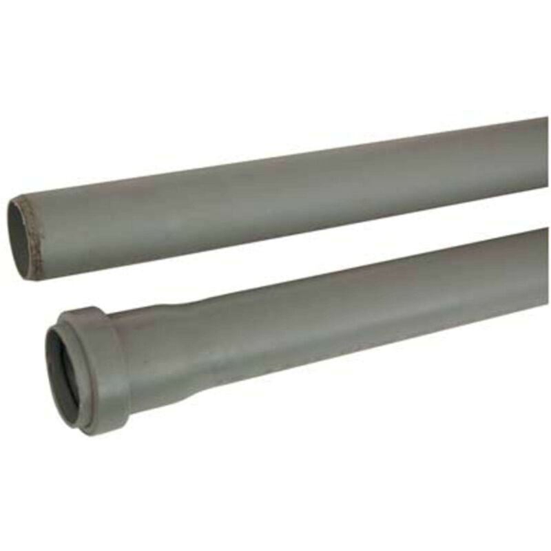 foto del prodotto tubo scarico idrico ad innesto 1 bicchiere pp grigio mm 90 cm 100 2 pezzi