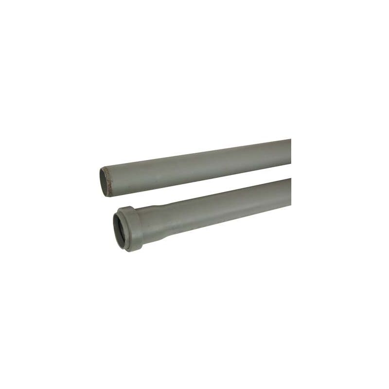 foto del prodotto tubo scarico idrico ad innesto 1 bicchiere pp grigio mm 90 cm 200
