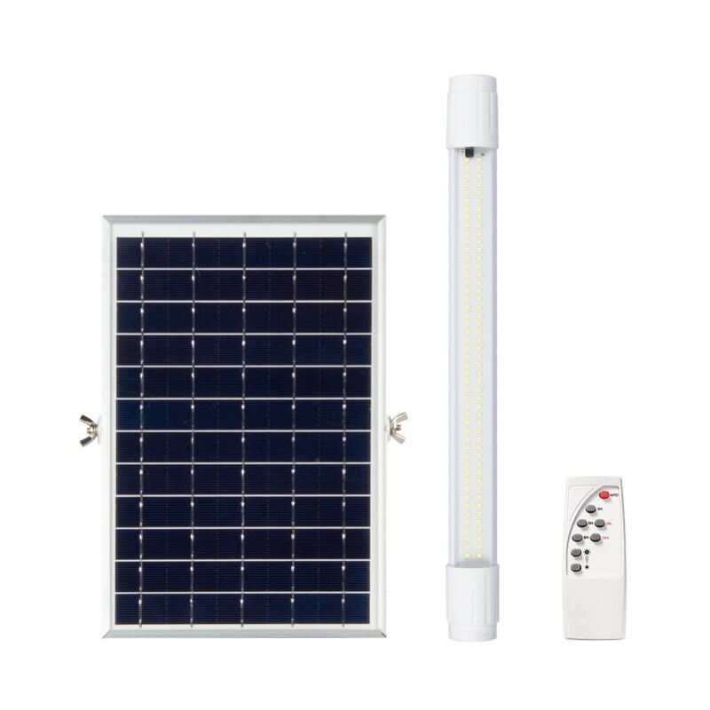 foto del prodotto tubo solare a led da 50 cm 50w 800lumeni con controllo pannello solare 34 cm17,4 cm energia solare fotovoltaica jandei