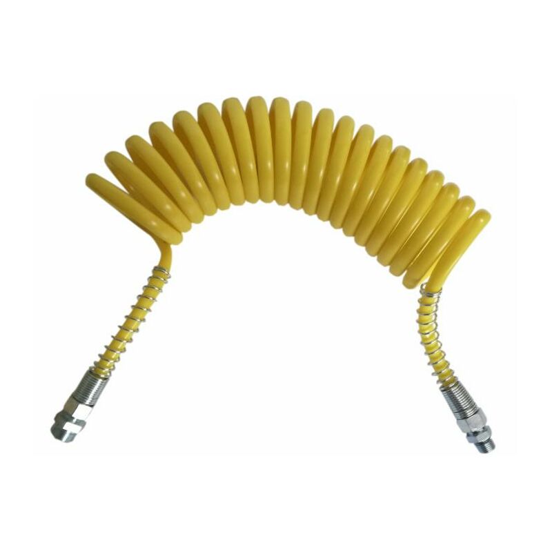 foto del prodotto tubo spiralato giallo con raccordi m16x1,5 m22x1,5
