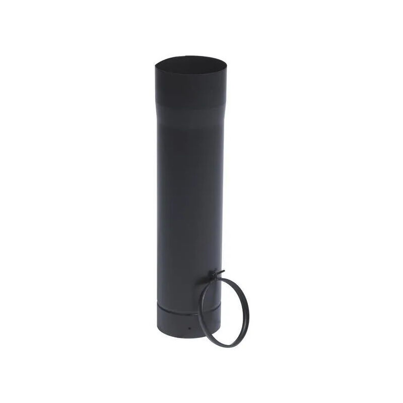 foto del prodotto tubo telescopico 50cm con anello in smalto nero, d.125