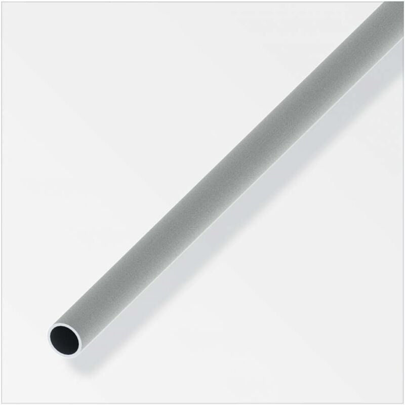 foto del prodotto tubo tondo alluminio 10 inox spazzolato 1metro