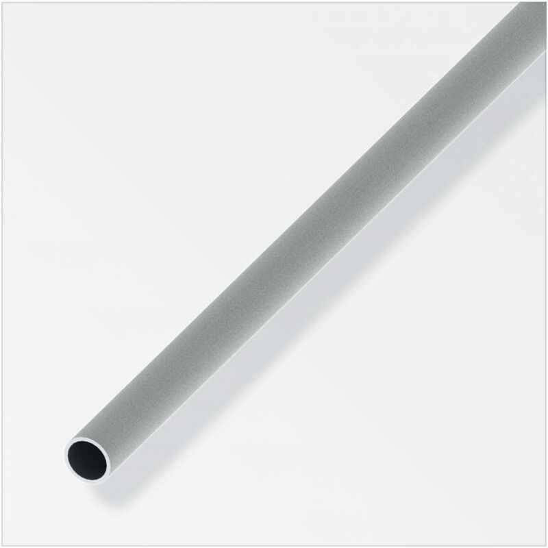 foto del prodotto tubo tondo alluminio 8 inox spazzolato 1metro
