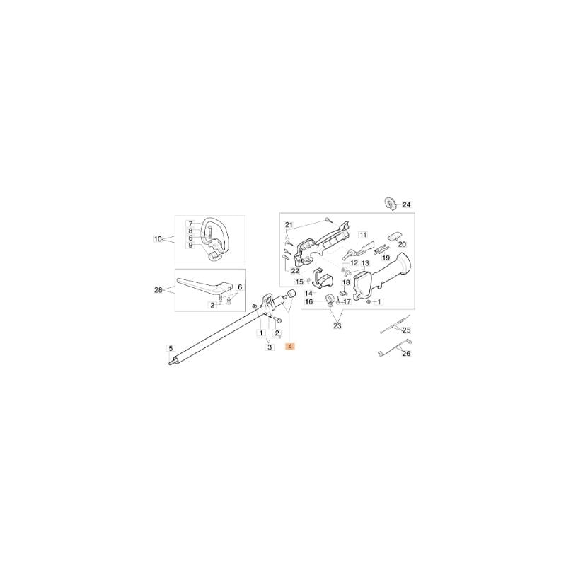 foto del prodotto tubo trasmissione decespugliatore modelli 740s originale emak 4191192r