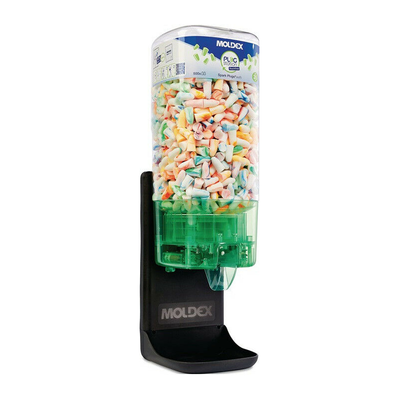 foto del prodotto tuchfree plugstation distributore di protezione uditiva piena di candele di accensione 500 coppie moldex