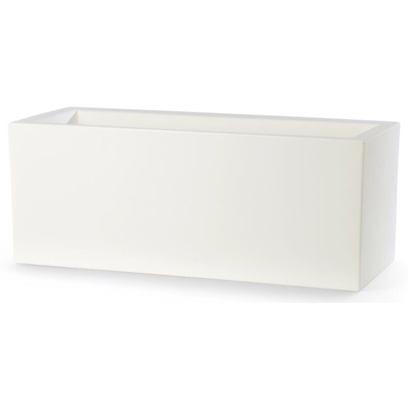 foto del prodotto tulli vaso 115x50x50cm in resina schio cassa essential 120 bianco