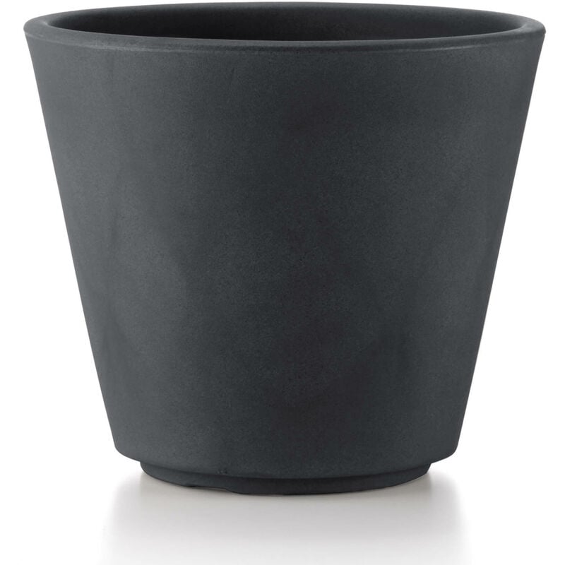 foto del prodotto tulli vaso 38x33cm in resina ribeira essential 40 antracite