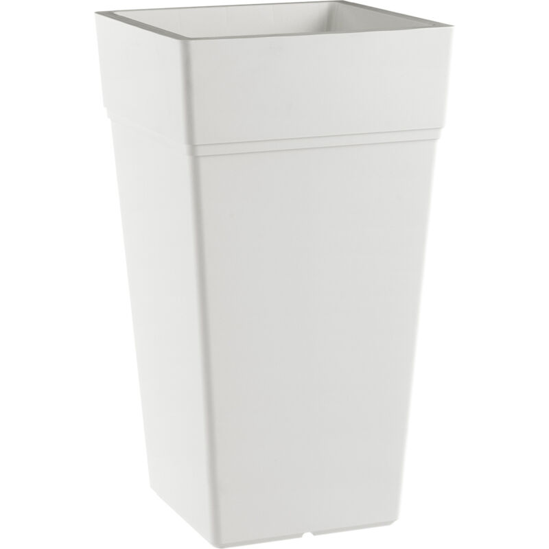 foto del prodotto tulli vaso 38x38x80 cm in polipropilene con riserva d acqua stalk elements 80 wr bianco