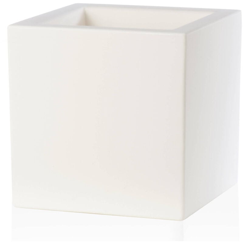 foto del prodotto tulli vaso 40x40x40cm in resina schio cubo essential 40 bianco