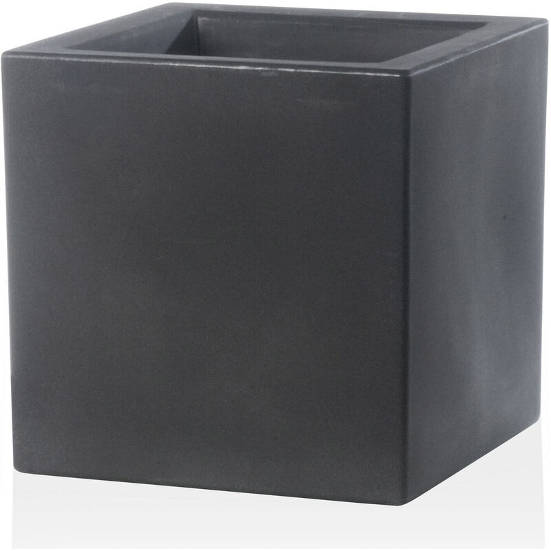 foto del prodotto tulli vaso 58x58x58cm in resina schio cubo essential 60 antracite