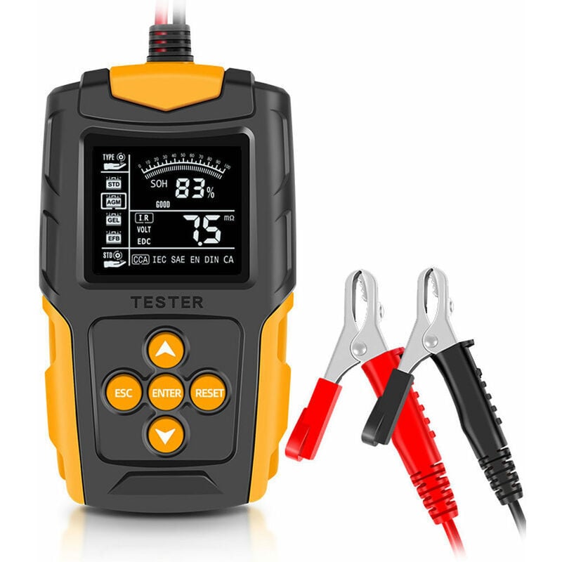 foto del prodotto tumalagia tester batteria per auto 12v 24v lcd digitale analizzatore di batteria strumento diagnostico di carica per auto soh soc cca misurazione