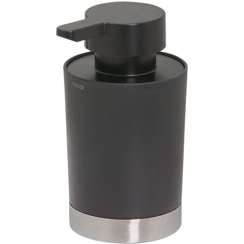 foto del prodotto tune dispenser per sapone, acciaio inox spazzolato nero, 6.8x12.4x8.3 cm tiger