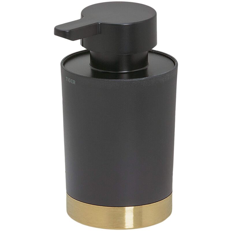 foto del prodotto tune dispenser per sapone liquido indipendente, abs, ottone spazzolato, nero, 6.8 x 12.4 x 8.3 cm tiger