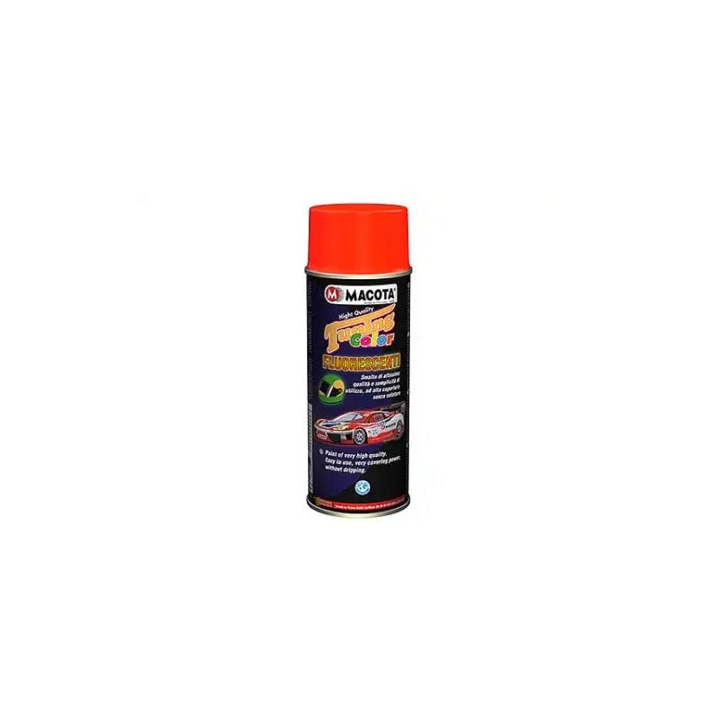 foto del prodotto tuning vernice spray fluorescente e trasparente smalto acrilico arancione macota