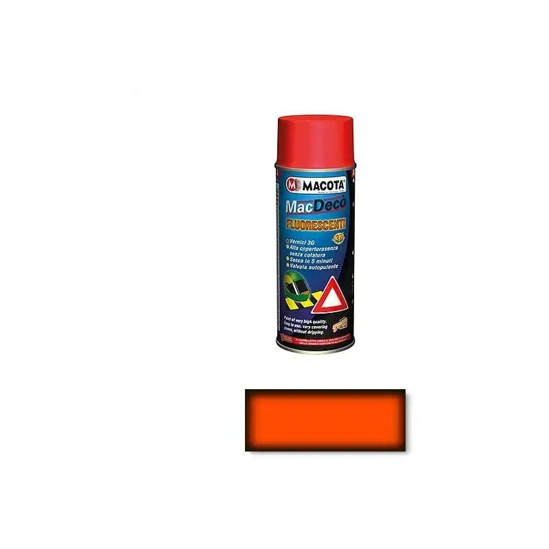 foto del prodotto tuning vernice spray fluorescente e trasparente smalto rosso arancio macota