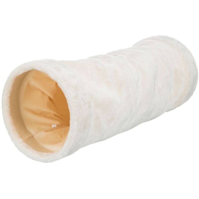 foto del prodotto tunnel gioco in peluche diametro 22x60cm beige