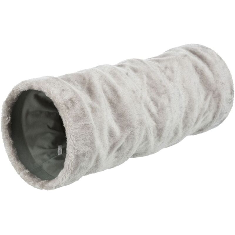 foto del prodotto tunnel gioco, in peluche diametro 22x60cm grigio